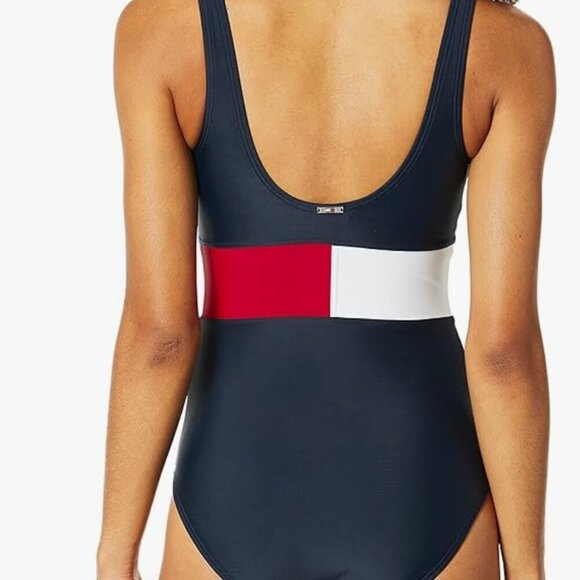 NWT Tommy Hilfiger Colorblocked One-Piece Swimsuit - XL - Picture 10 of 11